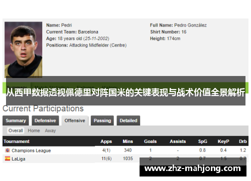 从西甲数据透视佩德里对阵国米的关键表现与战术价值全景解析 从西甲数据透视佩德里对阵国米的关键表现与战术价值全景解析